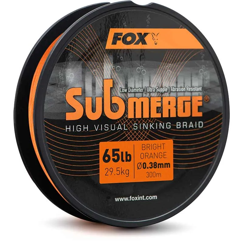 FOX Submerge Orange Sinking Braid 300 m 0,25 mm 45 lb 20,4
