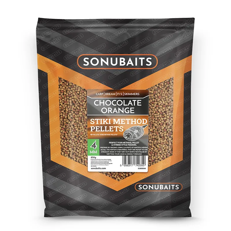 Sonubaits Stiki Chocolate Orange Method Pellets 650 g 4 mm,