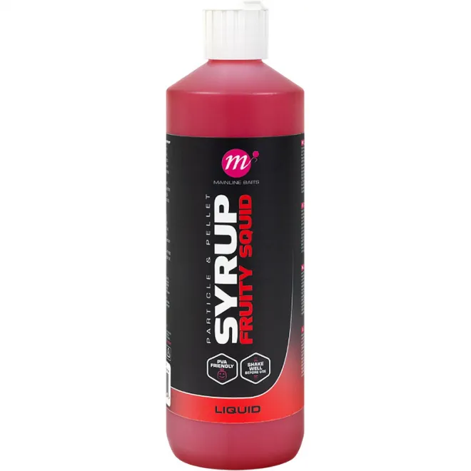 Mainline Baits Active Ade Partikel und Pellet Syrup Fruity Squid 500 ml