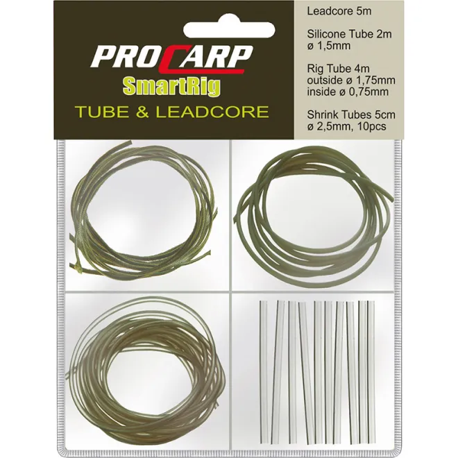 Pro Carp SmartRig Tube & Leadcore Sortiment - Schlamm