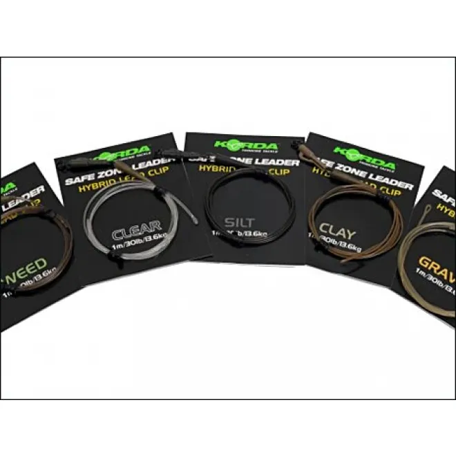 Korda Safe Zone Kamo Leader + Hypbrid Lead Clip - Silt