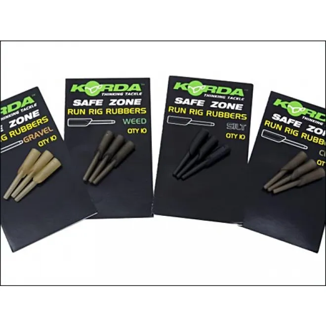 Korda Safe Zone Run Rig Rubbers - Clay