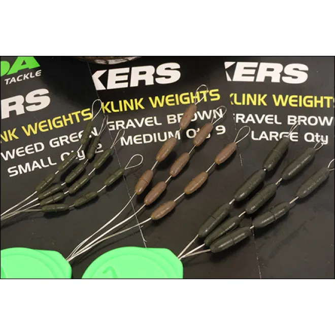 Korda Hooklink Sinkers Grün - Large