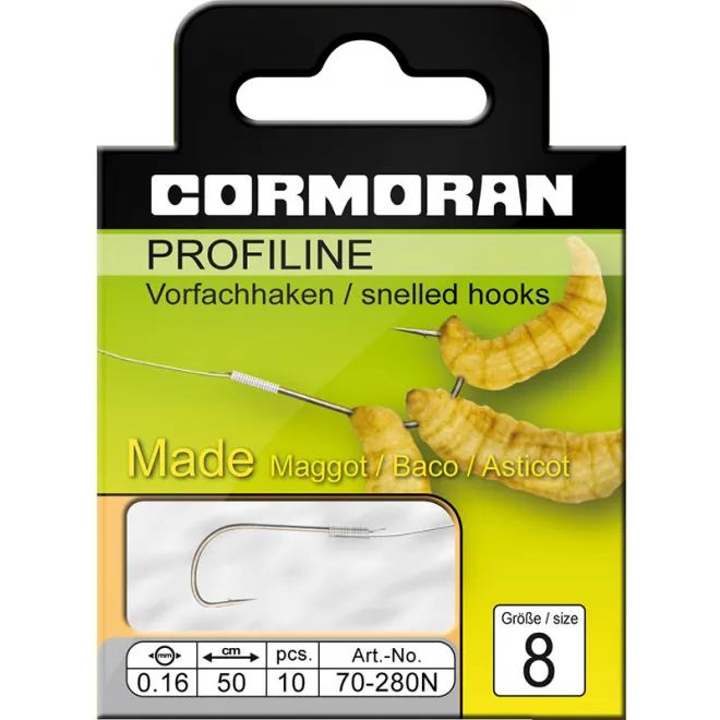 Cormoran Profiline Vorfach mit Madenhaken 280 N - Gr 12 - 0,16 mm