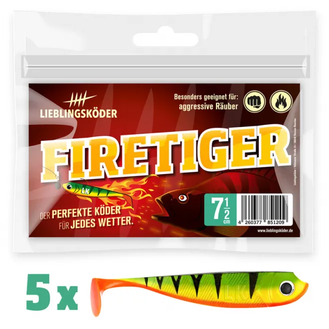 Lieblingsköder 7,5 cm - Firetiger