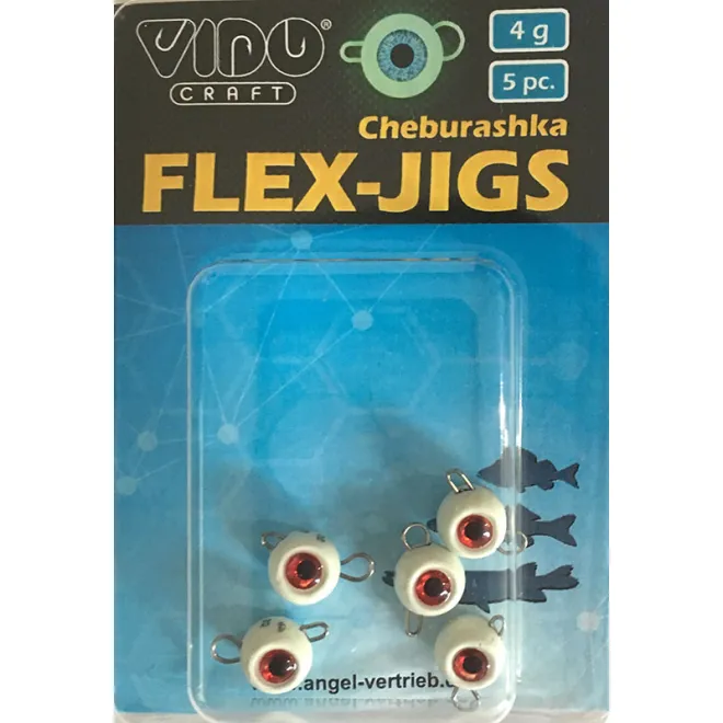 Seox Flexjig Mit Augen - Weiß Glow - 22 g