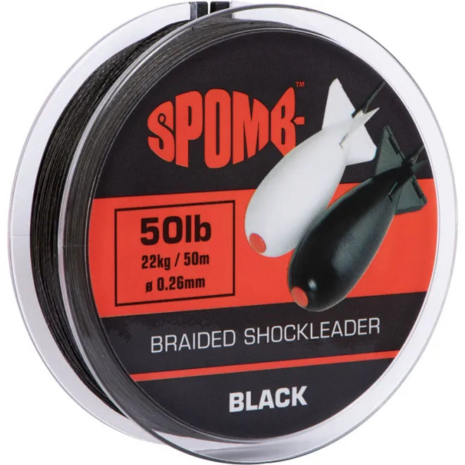 Spomb Braided Shockleader Black 50 m 50 lb