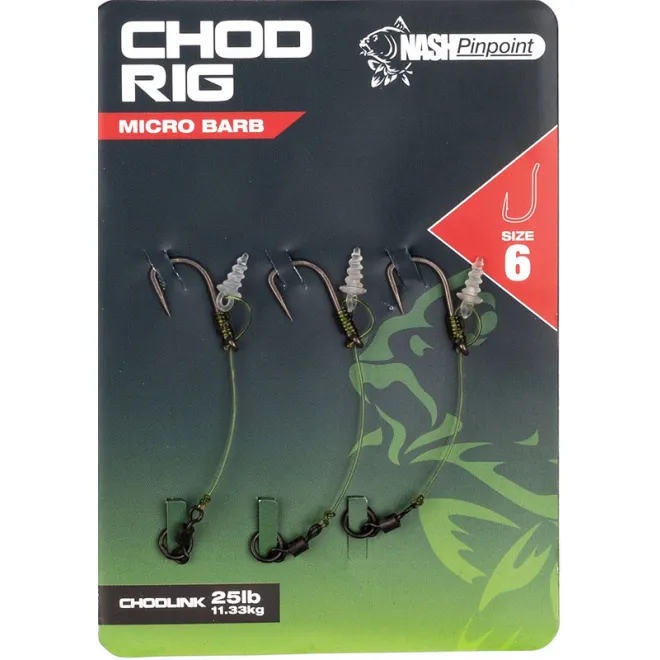 Nash Chod Rig Micro Barbed Size 6