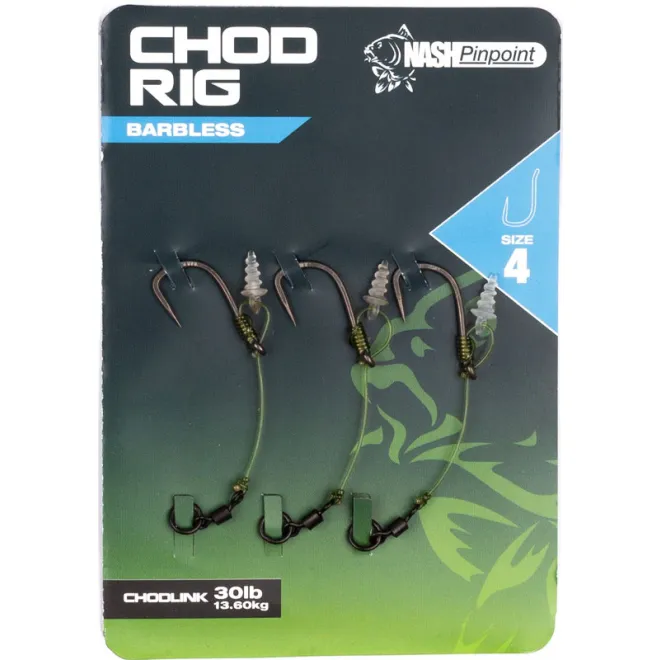 Nash Chod Rig Size 4 Barbless