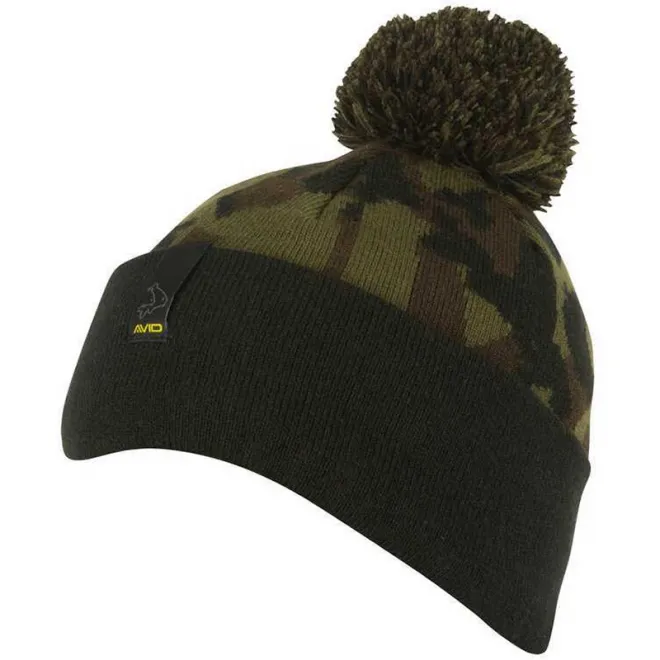 Avid Black and Camo Bobble Hat