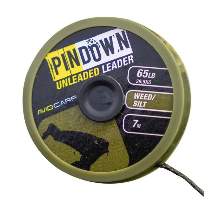 Avid Carp Pin Down Unleaded Leader 65 lb Weed/Silt 7m