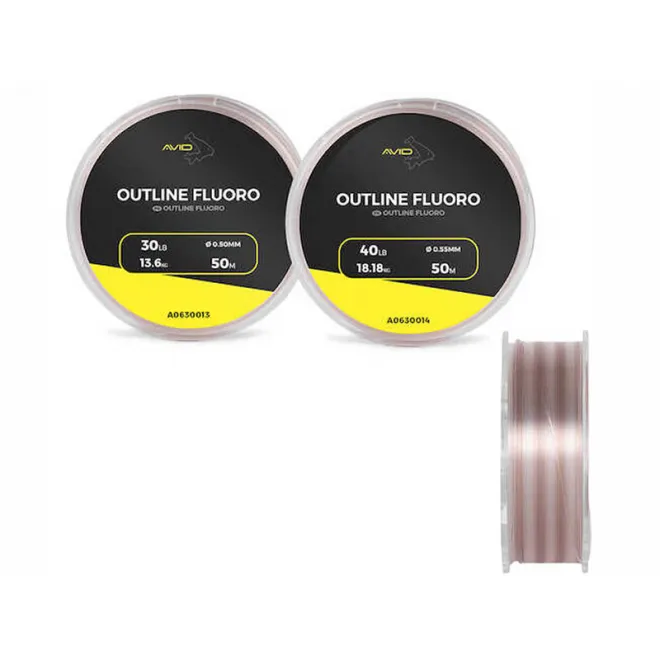 Avid Carp Outline Fluoro 50 m - 30 lb - 13,60 kg - 0,50 mm