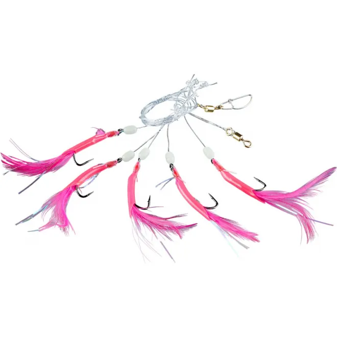 Balzer 71° North Makrelen-/Wittling System Pink 5 Haken 2/0