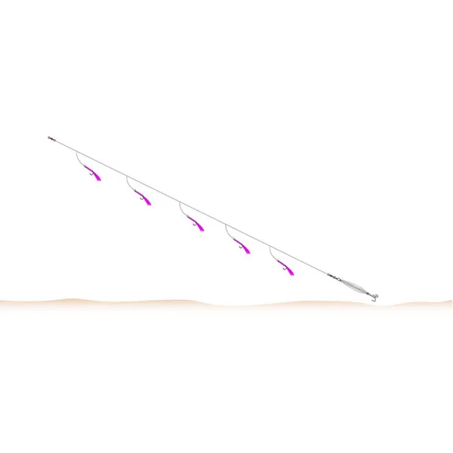 Balzer 71° North Makrelen-/Wittling System Pink 5 Haken 2/0