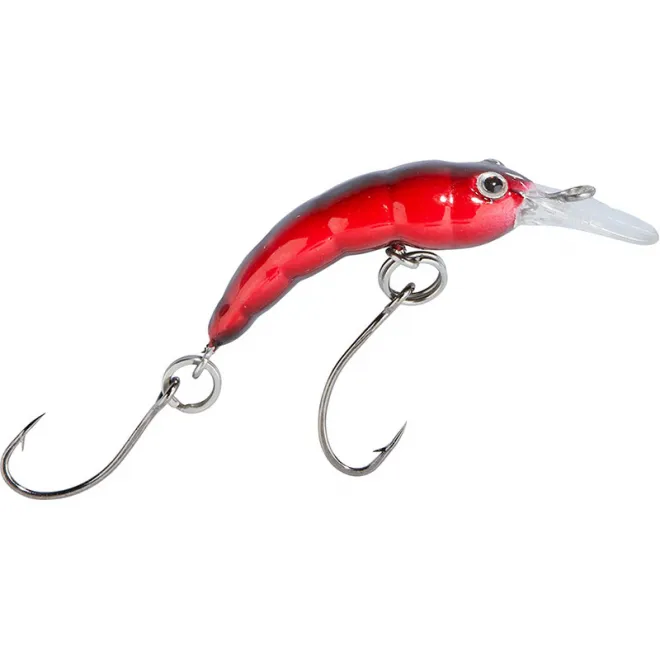 Balzer Trout Attack Forellenwobbler Hectic Maggot SI 3 cm Rot-Schwarz