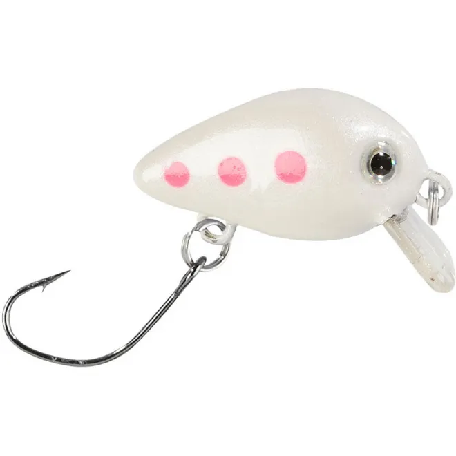 Balzer Trout Attack Wobbler Trout Crank 3 cm 2 g Weiß-Pinke Punkte 