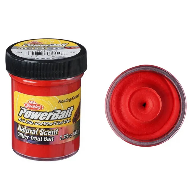 Berkley Powerbait Trout Bait Floating Natural EU Glitter Spices 50 g Chili Pepper