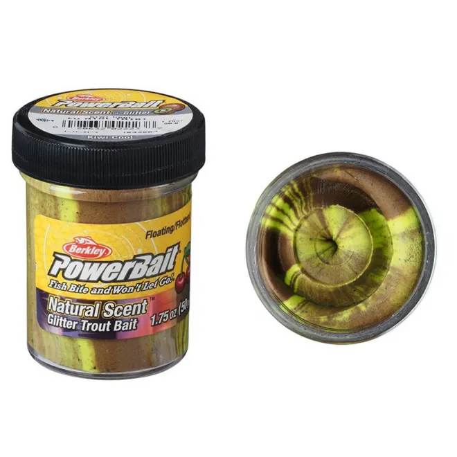 Berkley Powerbait Trout Bait Floating Natural EU Glitter Fruits 50 g Kiwi Cool