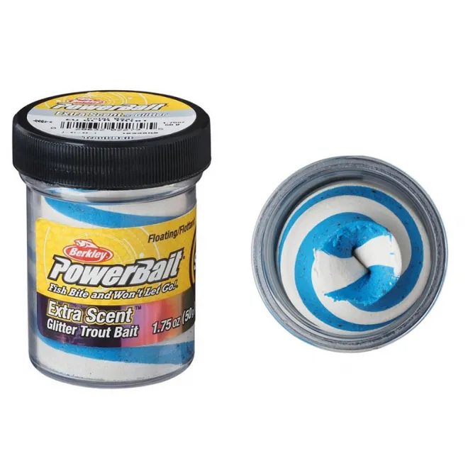 Berkley Powerbait Trout Bait Floating Natural EU Glitter Swirls 50 g Polar Bear