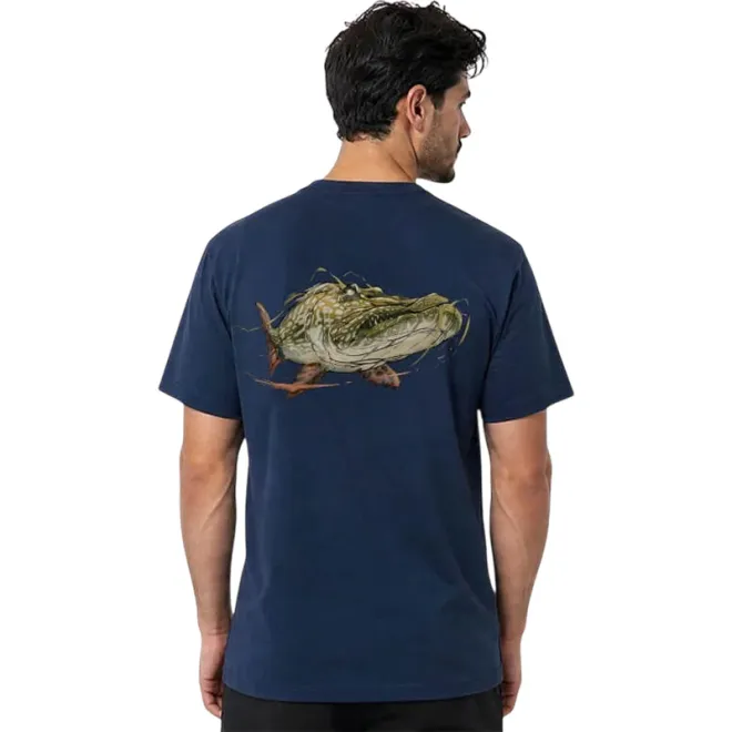 BKK Short Sleeve Casual Shirt Pike Navy Blue S