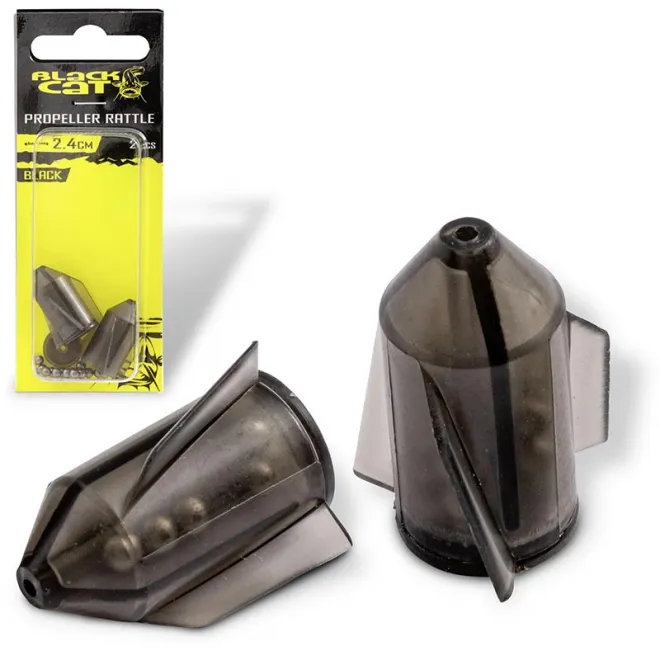 Black Cat Propeller-Rasseln 3,0 cm Schwarz