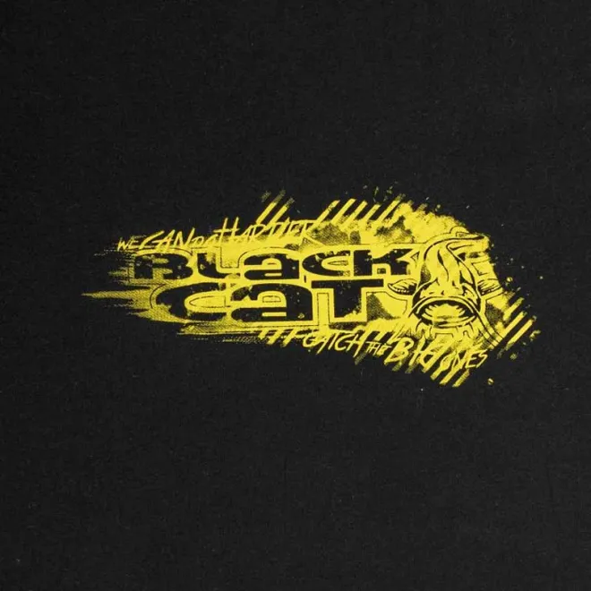 Black Cat Black Shirt L