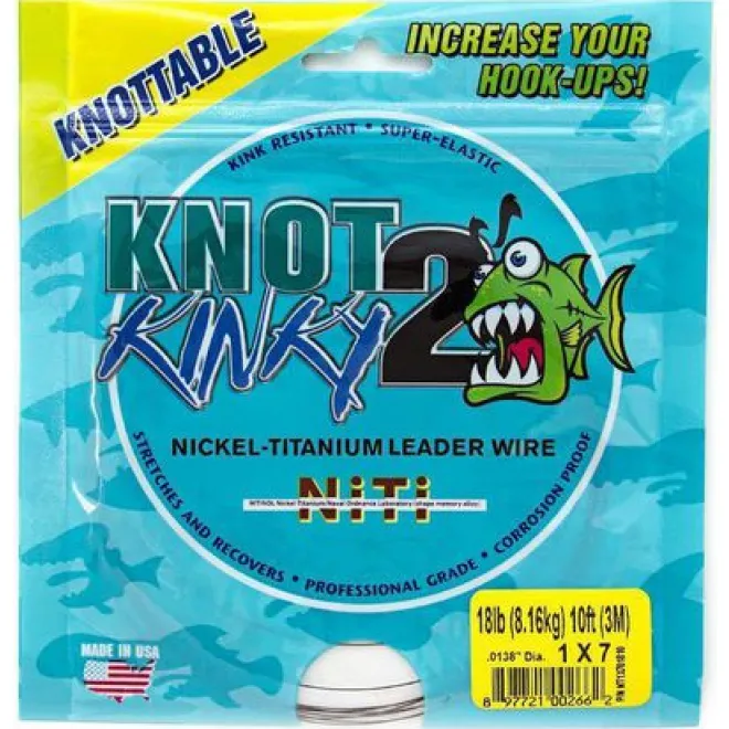 Aquateko Knot 2 Kinky 1x7 Titanium 3 m 18 lb