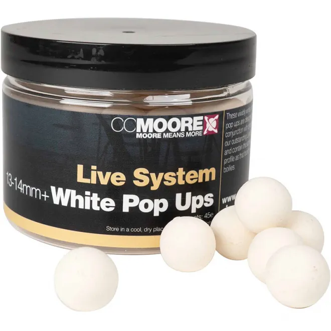 CCMoore Live System White Pop Ups 13-14 mm