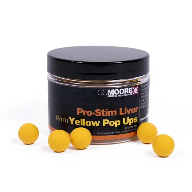 CCMoore Pro-Stim Liver Yellow Pop Ups 14 mm