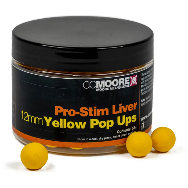 CCMoore Pro-Stim Liver Yellow Pop Ups 12 mm