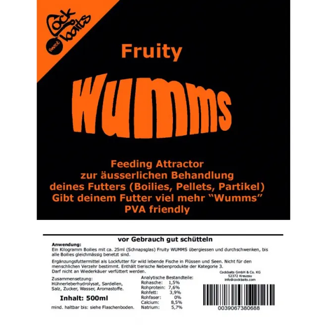 Cockbaits Fruity Wumms Liquid 500 ml
