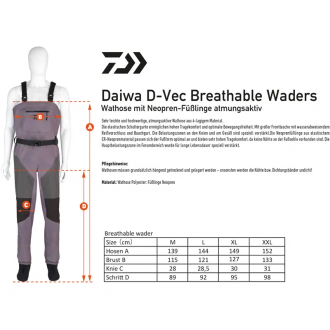 DAIWA D-VEC Breathable Waders XXL