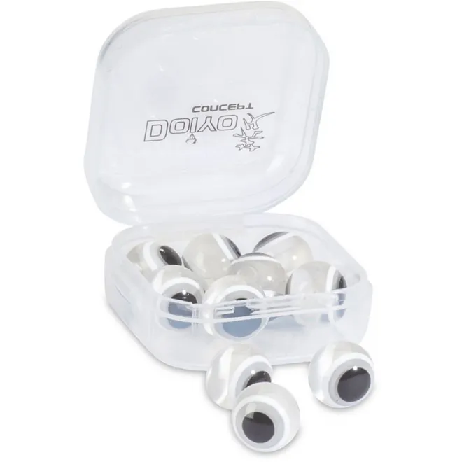 Doiyo Szuki Eyed Glass Beads White 10 mm