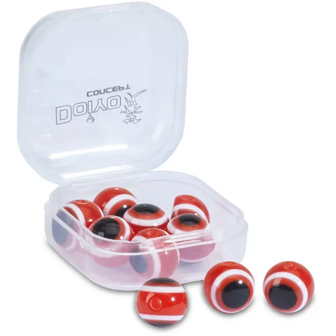 Doiyo Szuki Eyed Glass Beads Red 6 mm 