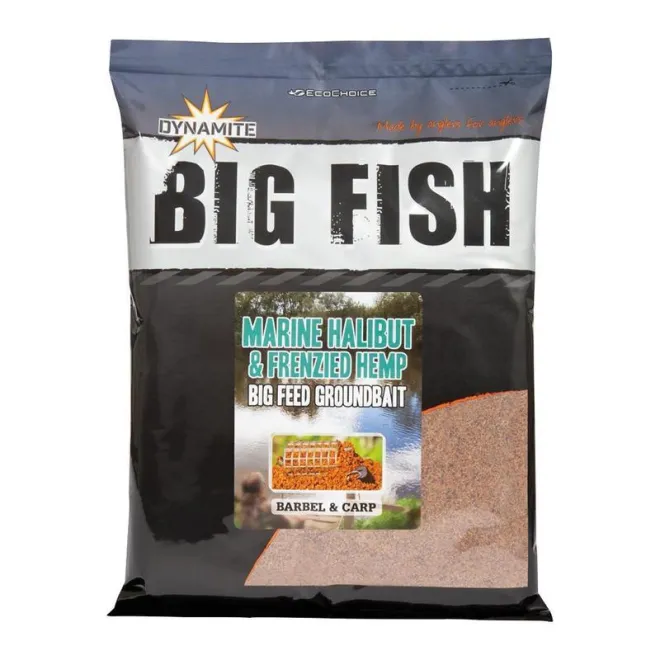 Dynamite Baits Big Fish Big Feed Groundbait 1,8 kg Marine Halibut & Frenzied Hemp