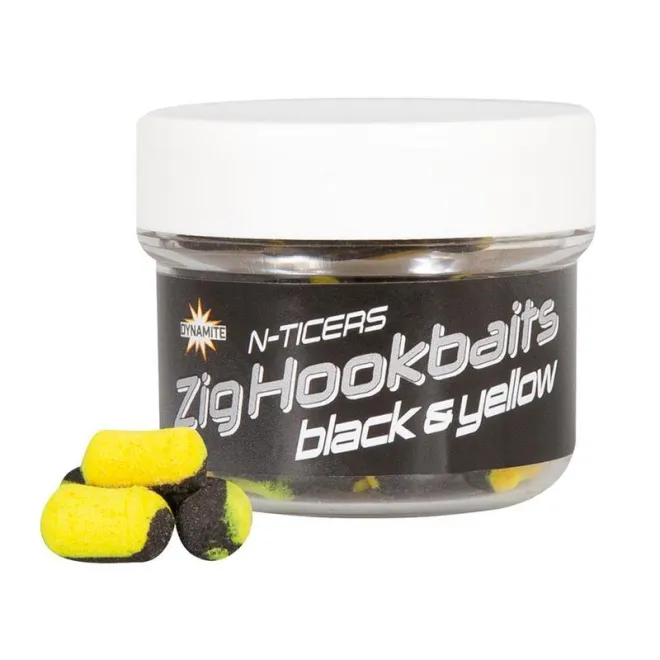 Dynamite Baits N-Ticers Zig Hookbaits Black & Yellow