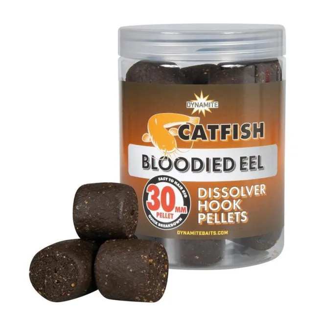 Dynamite Baits Catfish Bloodied Eel Dissolver Hook Pellets 30 mm