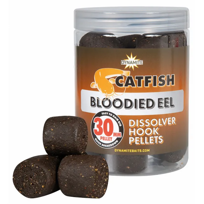 Dynamite Baits Catfish Bloodied Eel Dissolver Hook Pellets 30 mm
