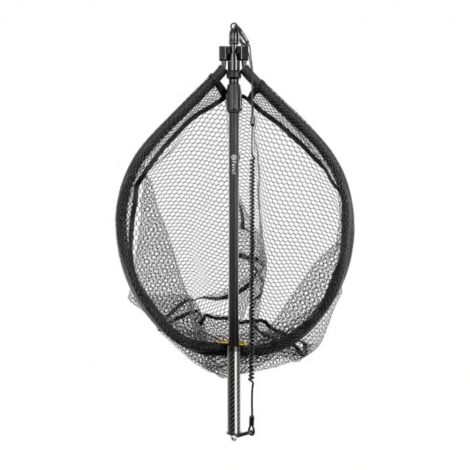 Fencl Predator Premium Pro Spinnkescher XXL Gummiert Schwimmend Carbongriff