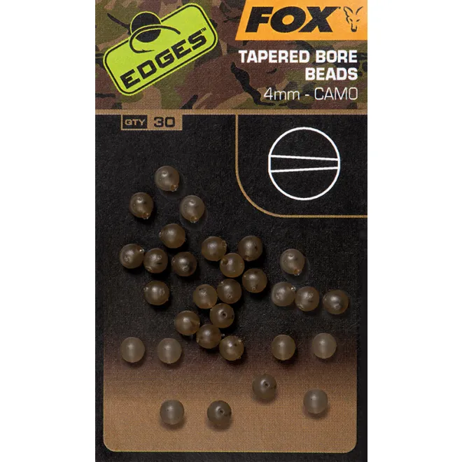 FOX Edges Camo Tapered Bore Beads 4 mm