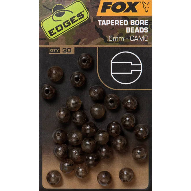 FOX Edges Camo Tapered Bore Beads 6 mm