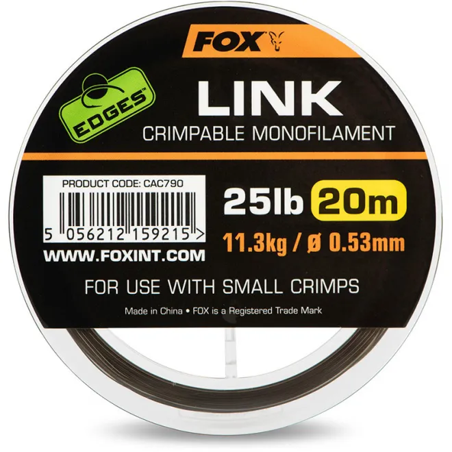FOX Edges Link Trans Khaki Mono 0,53 mm/25 lb 20 m