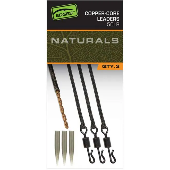 FOX Edges Naturals Copper-Core Leaders