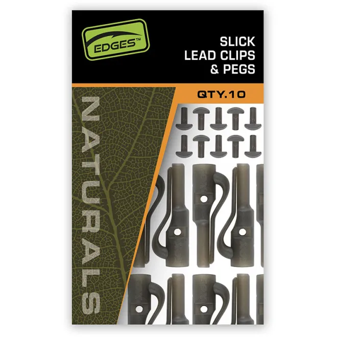 FOX Edges Naturals Slik Lead Clip + Pegs 10 Stück