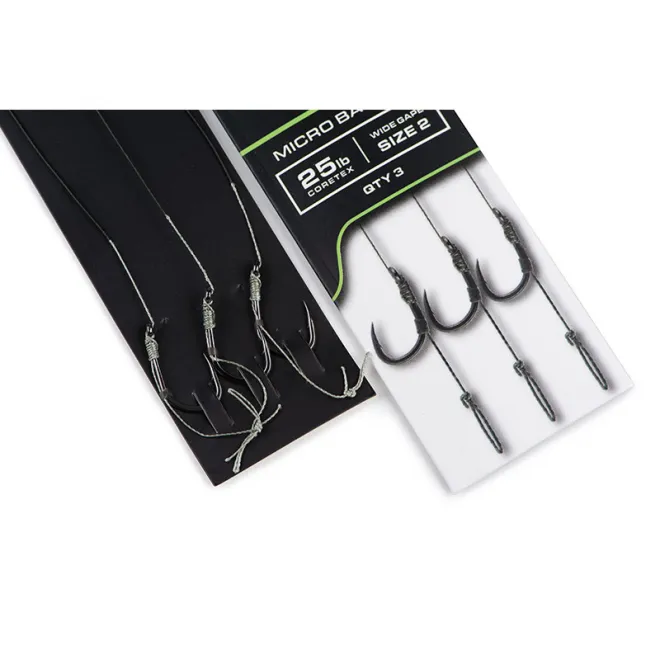 FOX Carp Ready Rig x 3 Wide Gape 25 lb #2