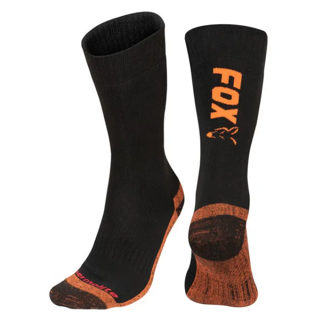 FOX Black/Orange Thermolite Long Sock 44-47
