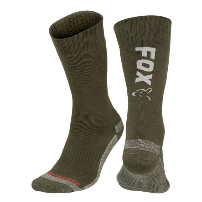 FOX Green/Silver Thermolite Long Sock 40-43