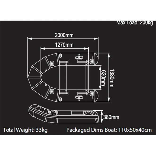 Fox Inflatable Boat 200 X Air Deck