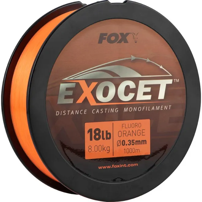 FOX Exocet Fluoro Orange Mono 1000 m 0,35 mm 18 lb/8,0 kg