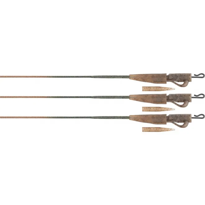 FOX Edges Camo 50 lb Leadcore Lead Clip Leader 3 Stück